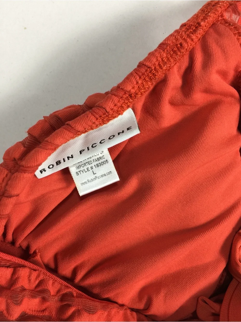 Robin Piccone Carly Keyhole Bikini Top in Pimento